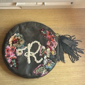 Anna Harlow Russo x Anthropologie “R” Initial Beaded Coin Purse